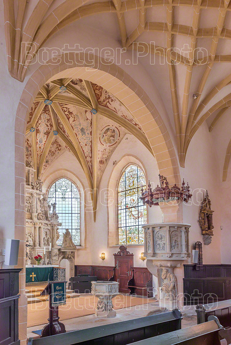 Kirche Lauenstein Blick in den Chorraum