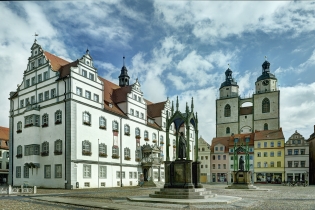 Wittenberg Marktplatz mit Stadtkirche